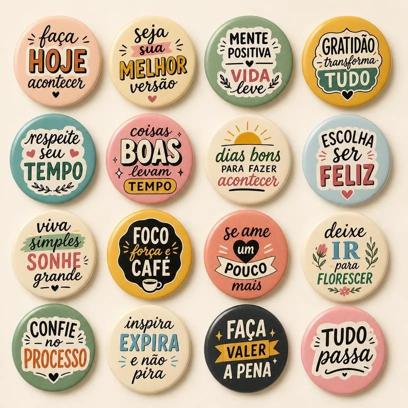 Artes para bottons da categoria Frases