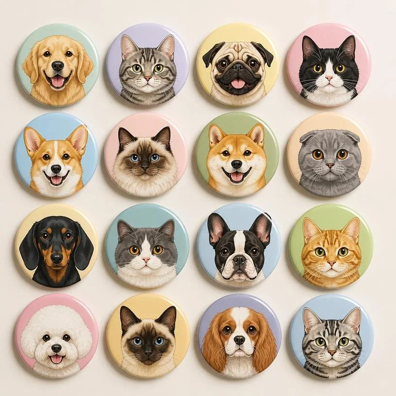 Artes para bottons da categoria Pets